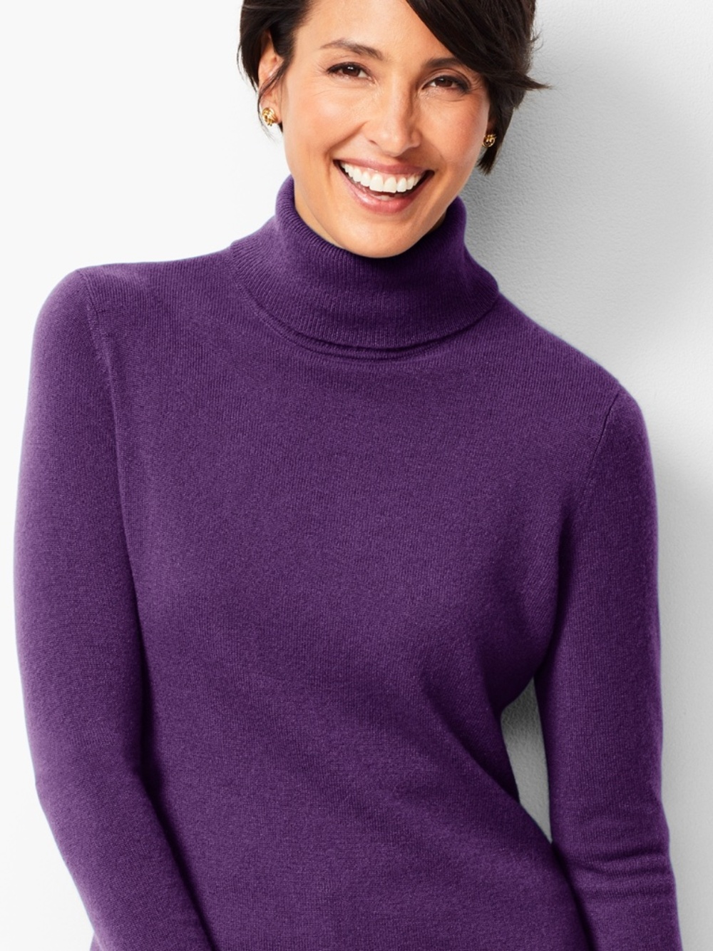 *FIRM PRICE* Cashmere Cache 100% Cashmere Fine Knit Turtleneck Sweater